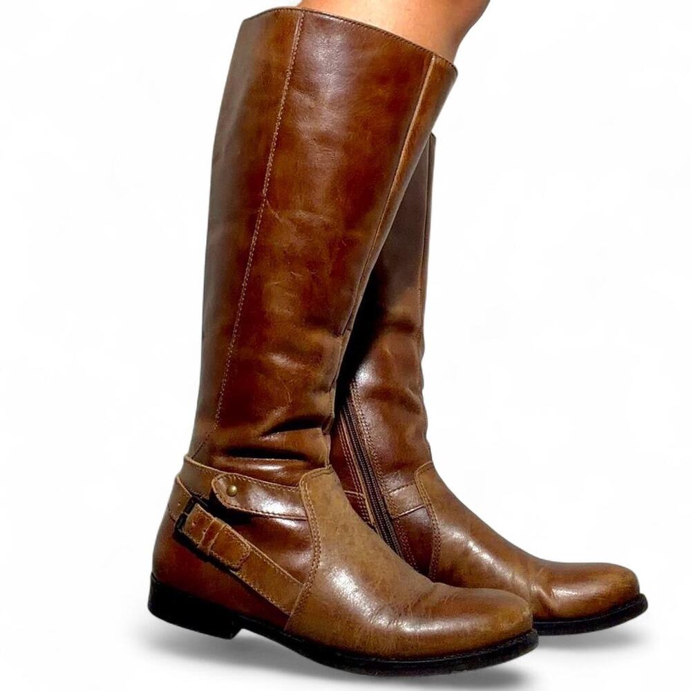 Vintage Kim Rogers Brazilian Brown Leather Equestrian Riding Knee High Boots 6.5
